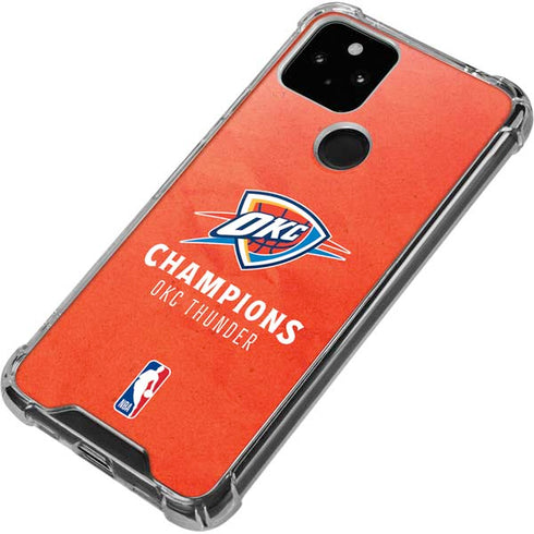 2025 NBA Champions Oklahoma City Thunder Google Pixel 4a 5G Clear Case